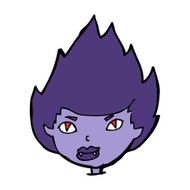cartoon vampire head N28