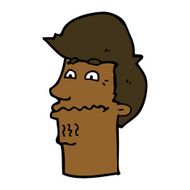 cartoon nervous man N117