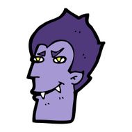 cartoon vampire face N28