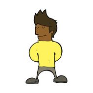 cartoon happy man N365