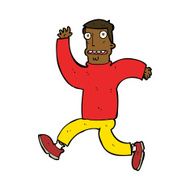 cartoon terrified man N198