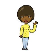 Cartoon Woman Waving N248