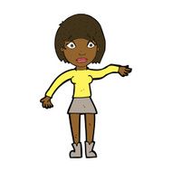 cartoon surprised woman N183