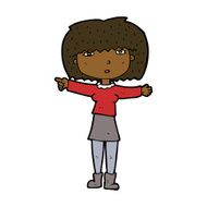 Cartoon Girl Pointing N24