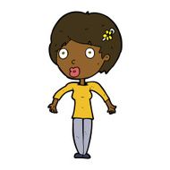 cartoon shocked woman N76