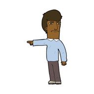 Cartoon Man Pointing N162