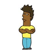 cartoon man sulking N8