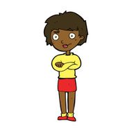cartoon annoyed woman N146