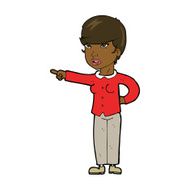 cartoon woman pointing finger of blame N8