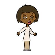 cartoon tired woman N22