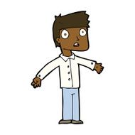 cartoon shocked man N102