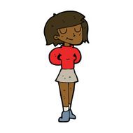 cartoon pleased woman N8