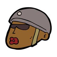 cartoon policeman head N8