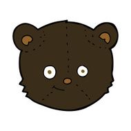 cartoon black bear head N8