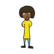 cartoon curious woman N47