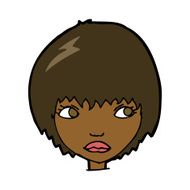 cartoon unhappy girl N14