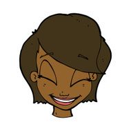 cartoon pretty female face N73