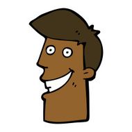 cartoon grinning man N66