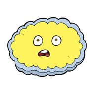 shocked cartoon cloud face N4