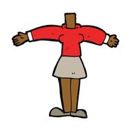 cartoon female body (add photos or mix and match cartoons) N183