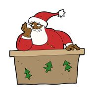 cartoon bored santa claus N8