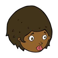 Cartoon Girl With Concerned Expression N8