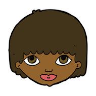 cartoon female face N114