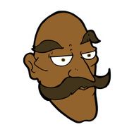 cartoon old man face N8