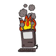 cartoon old computer N32