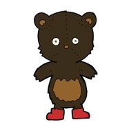 cartoon black bear cub N50
