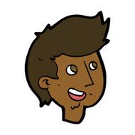 cartoon happy boy face N36