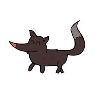 cartoon little wolf N66