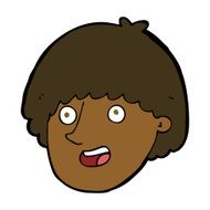 cartoon happy male face N15