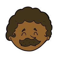 Cartoon Man With Mustache N83