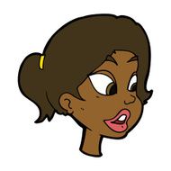 cartoon friendly woman N52