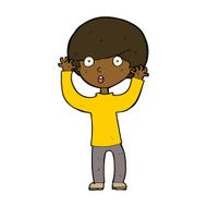 cartoon startled boy N28