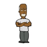 cartoon angry man with mustache N8
