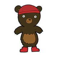 cartoon cute black bear N44