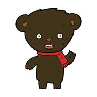 cartoon cute black bear N45
