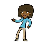 Cartoon Girl Pointing N25