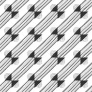 Seamless black and white abstract decorative pattern