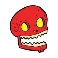 cartoon spooky skull N131