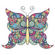 colorful butterfly on white background