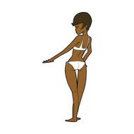 cartoon woman in bikini N42
