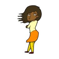cartoon woman making photo face N8