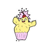 cartoon cupcake monster N11