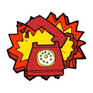 cartoon ringing telephone N20