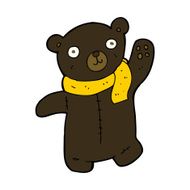 cute cartoon black teddy bear N7