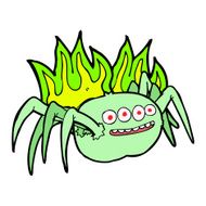 cartoon spooky spider N12