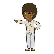 cartoon woman pointing N159